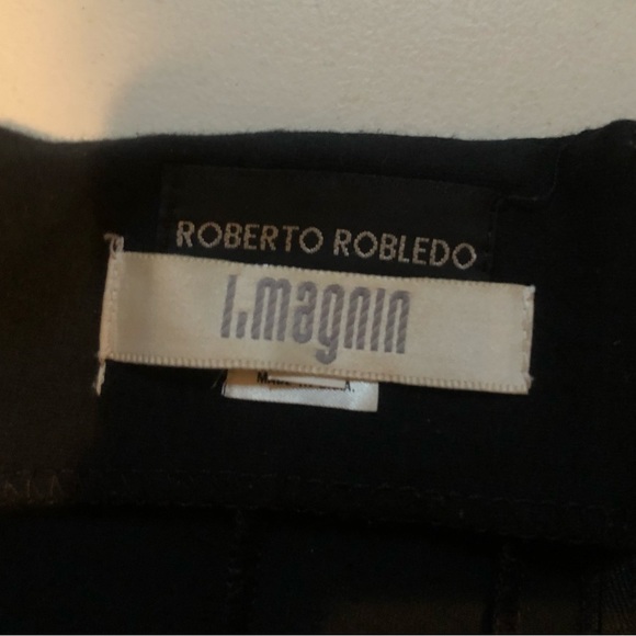 Roberto Robledo I.Maglin  size medium black Fitted & Flare stretch high rise - Picture 4 of 14